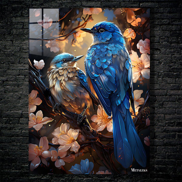 Birds sittings on a twig