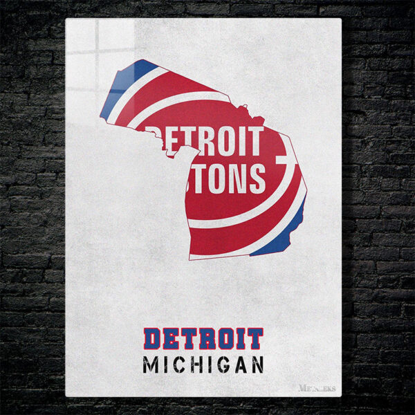 Detroit Pistons Detroit Michigan State Map