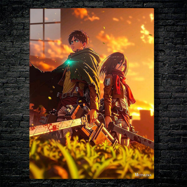 Eren Yeager Mikasa Ackerman Attack on Titan 01  A0717