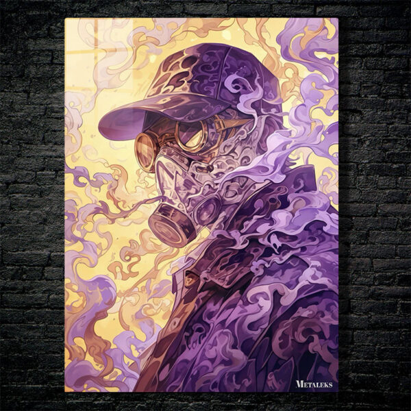 Gangster In Mask Smoky Scene Abstract Artwork