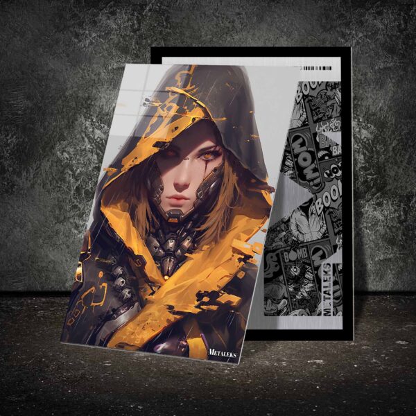 Gold Cyber-Ninja Abstract 5