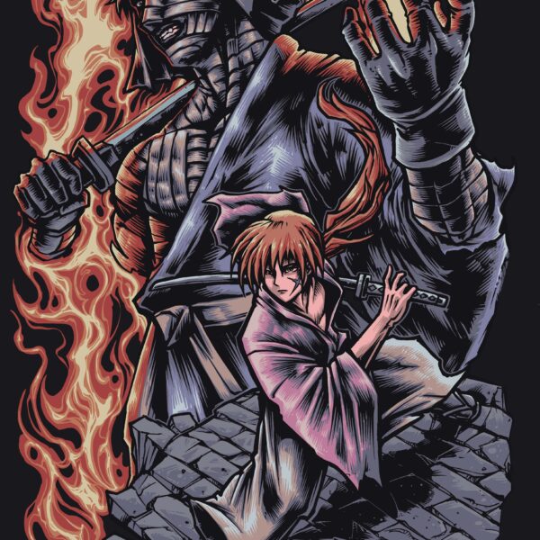KENSHIN VS SHISHIO- ARTWORK BY heryana_art