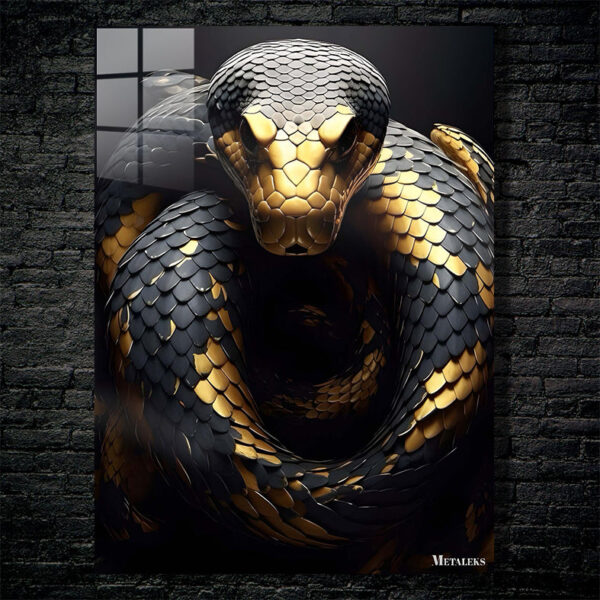 gold black python