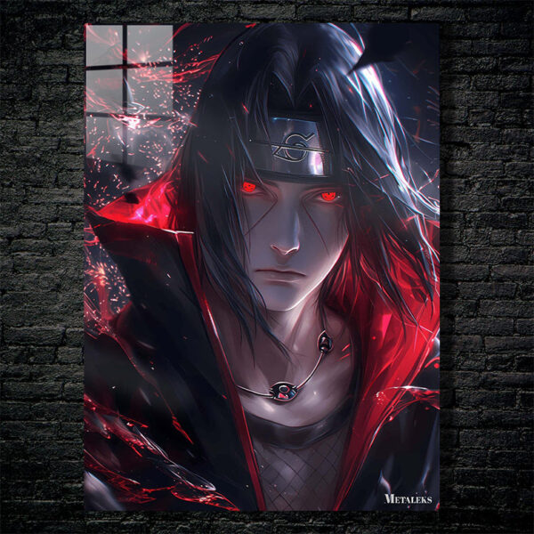 itachi uchiha neon portrait